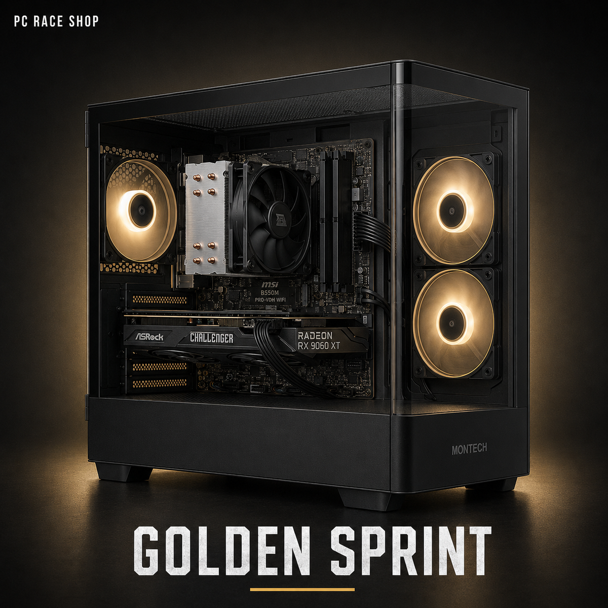 Gold Sprint with Ryzen 5 5600XT 3.7 GHz 6-core processor