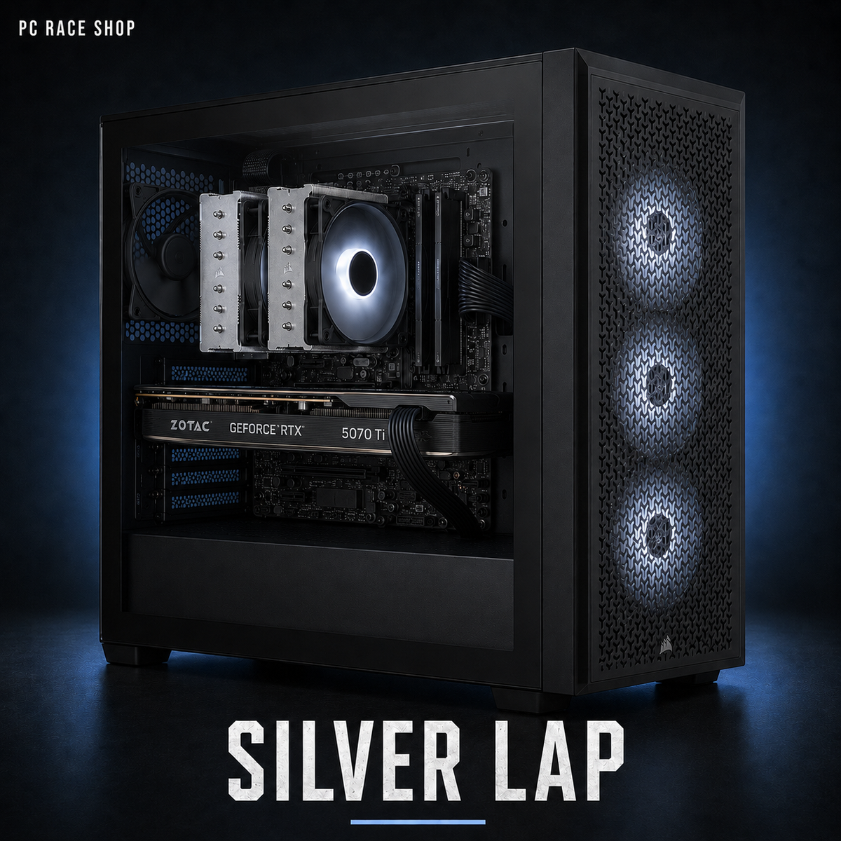 Silver Lap with Ryzen 7 9850X3D 4.7 GHz 8-core processor